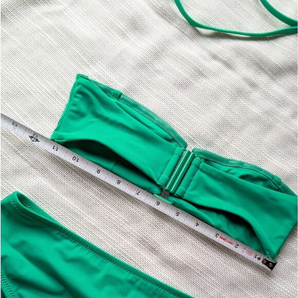 COS Green Halterneck Bandeau Bikini Top and Bikini Bottom Set, size 6 - Picture 8 of 12